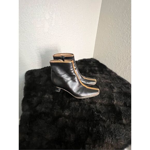 Quercioli Italian  Leather Boots  booties 36  5.5 couture fall - Picture 1 of 6